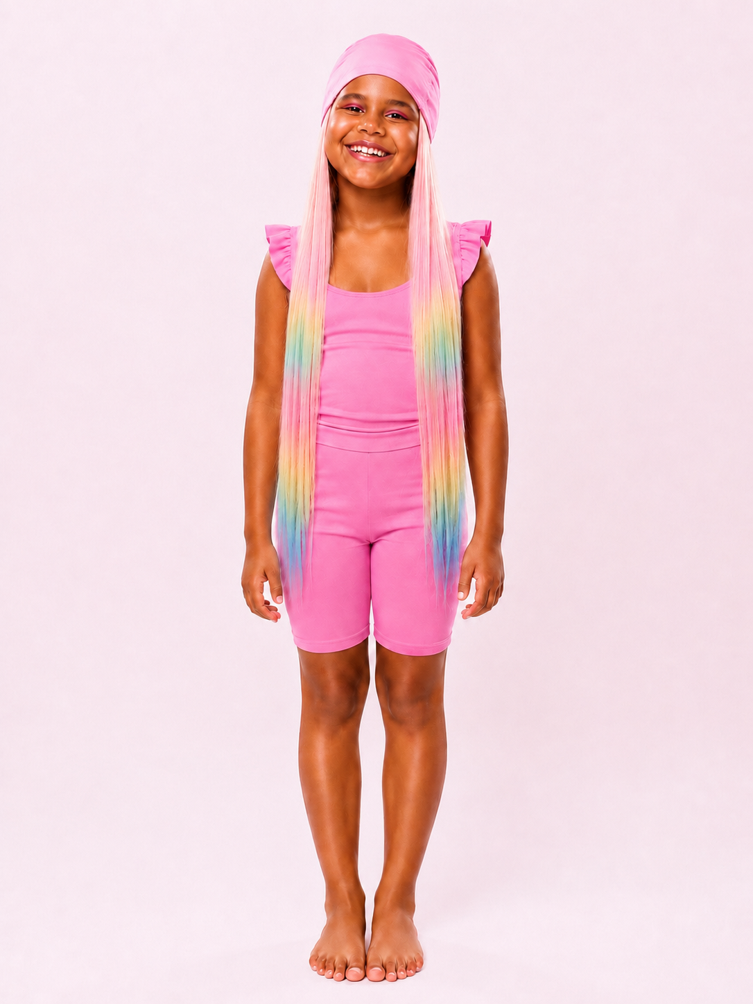Swim Hair Splash Cap® | Kids Swim Cap with Attached Play Hair
