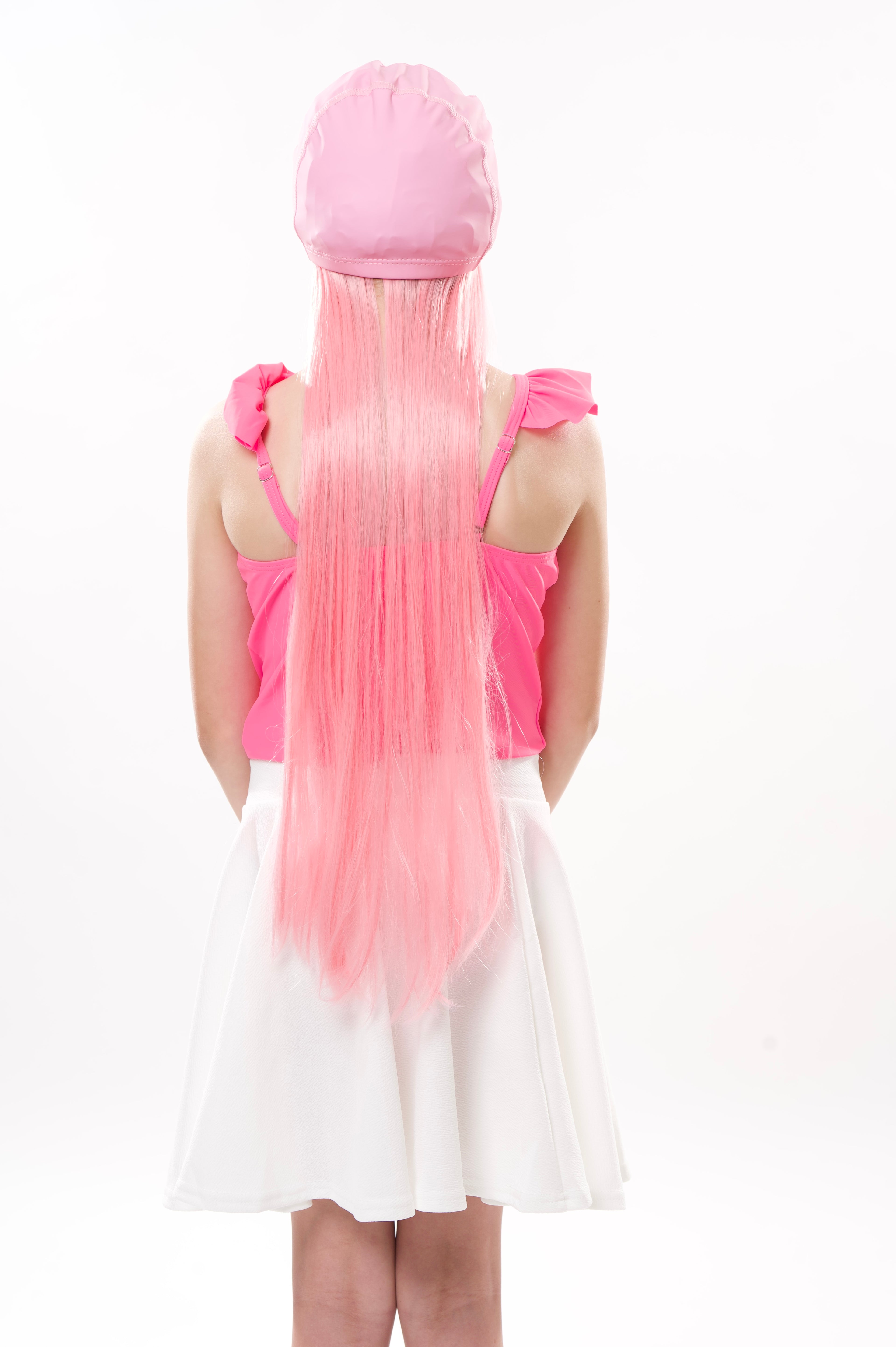 Swim Hair Splash Cap® | Kids Swim Cap with Attached Play Hair